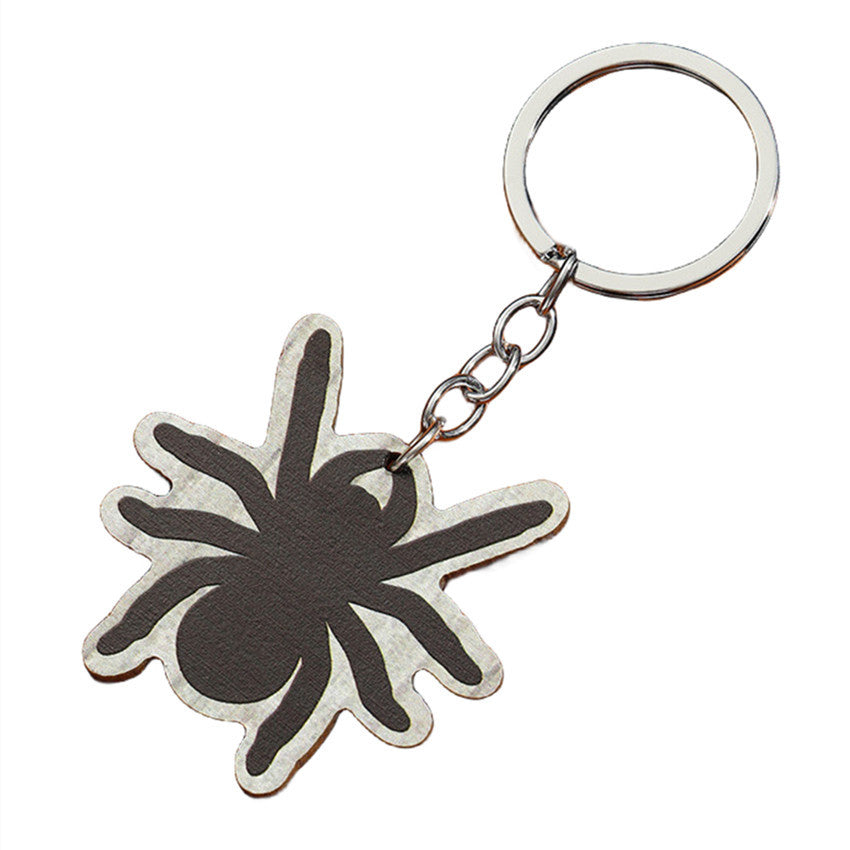 Wholesale Halloween Cartoon Bats, Ghosts, Kittens, Skeletons, Spiders, Pumpkins, Wooden Keychains